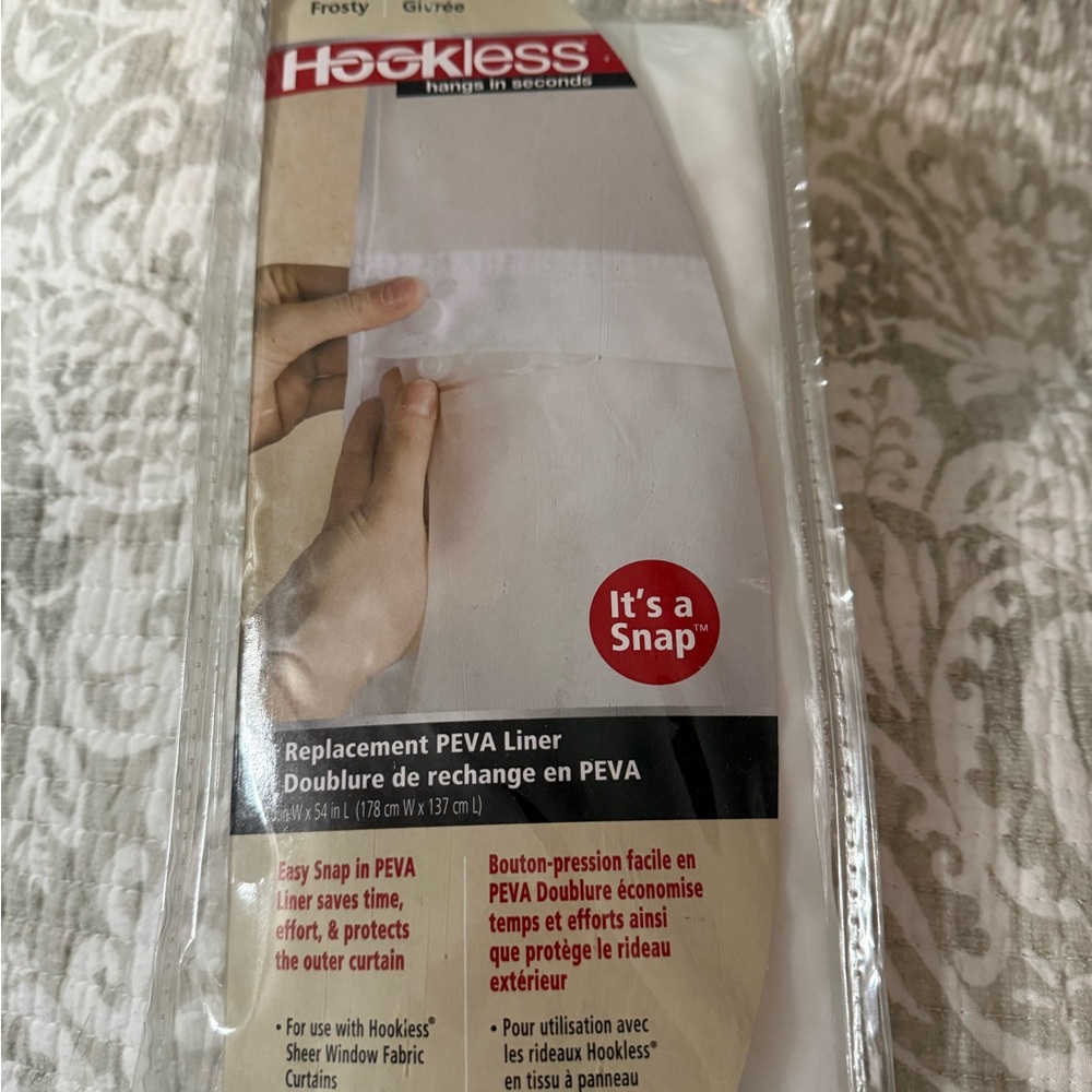 Frosty Glove Shower Curtain Liner - White